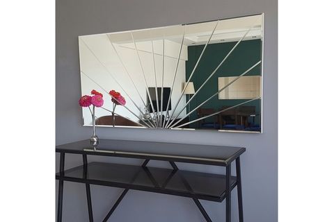 NEOSTİLL-DEKORATİF GÜNEŞ DESENLİ DUVAR SALON KONSOL AYNA A307-Y
