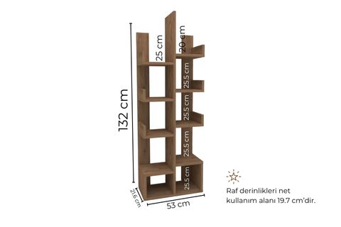 PAMFİLYA KİTAPLIK, ATLANTİK ÇAM, 10 BÖLMELİ