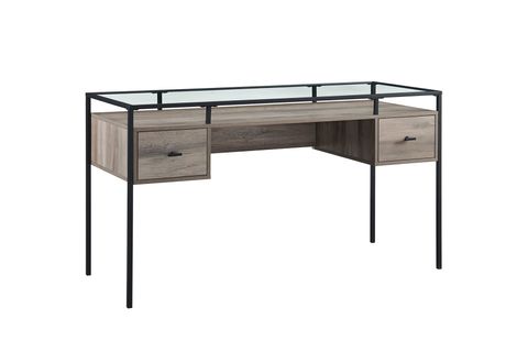 GİANNA METAL ÇALIŞMA MASASI, AÇIK KAHVE SİYAH