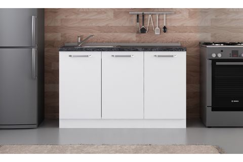 MİNAR 135 CM MUTFAK DOLABI BEYAZ 135-B1-ALT MODÜL