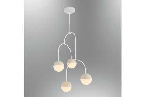 ÖZCAN AYDINLATMA 5676-4A DÖRTLÜ KÜPE SARKIT, BEYAZ