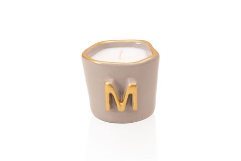 THE MİA SHİNE HARF MUM, M KAHVE PATCHOULİ 200 GR