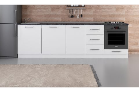 MİNAR 275 CM MUTFAK DOLABI BEYAZ 275-B6-ALT MODÜL