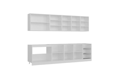 MİNAR ELA 300 CM MUTFAK DOLABI BEYAZ ANTRASİT 300-A1