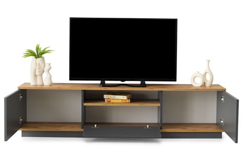 VEGA DOLAPLI TV SEHPASI, GRİ, 180 CM