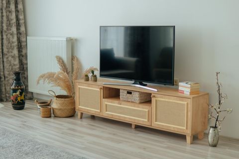 JÜT İSKANDİNAV JÜT TV ÜNİTESİ, KUMAŞ KAPAKLI, 180 CM