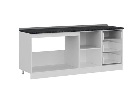 MİNAR 200 CM MUTFAK DOLABI BEYAZ 200-B2-ALT MODÜL