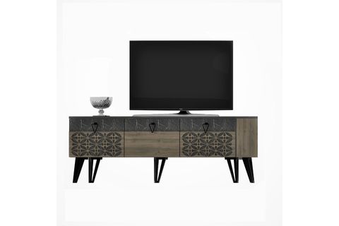 FLOW TV STAND, ALT MODÜL, ROYAL MERMER CEVİZ