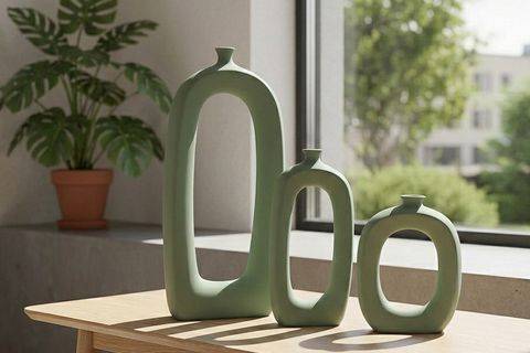 İSKANDİNAV DELİKLİ VAZO, ÜÇLÜ SET, HAKİ