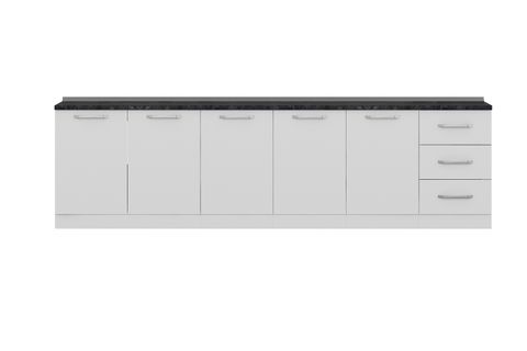 MİNAR 300 CM MUTFAK DOLABI BEYAZ 300-B2-ALT MODÜL