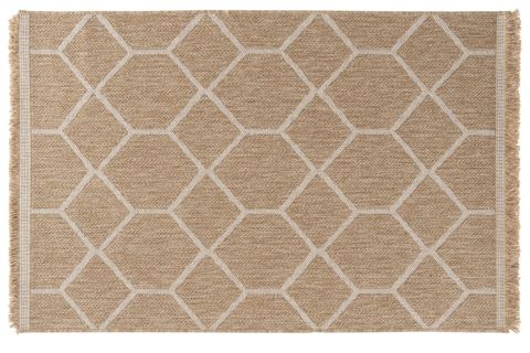 HALIMAX İNDİA JÜT HALI 669, BEYAZ ÇİZGİLİ, 160X230
