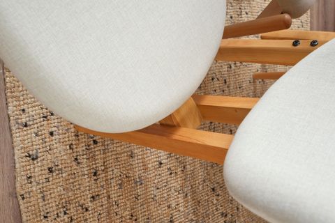 MOON BENCHLİ İSKANDİNAV MASA TAKIMI, 4 SANDALYELİ, KREM, 180X90