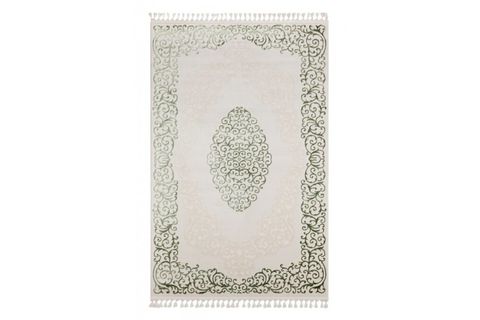 FARAHAN KLASİK KREM YEŞİL SALON HALISI 45127A 120*180