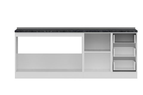 MİNAR 215 CM MUTFAK DOLABI BEYAZ 215-B2-ALT MODÜL