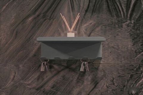 GALVANİZ METAL ANAHTARLIK RAF, CAM GRİ, 20X10X10 CM