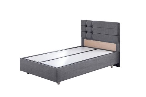 VİYANA BAZA BAŞLIK LETTO YATAK SETİ, GRİ, 100X200