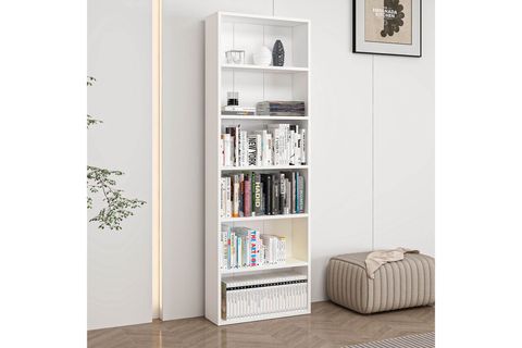 ADEL KİTAPLIK, BEYAZ, 5 RAFLI