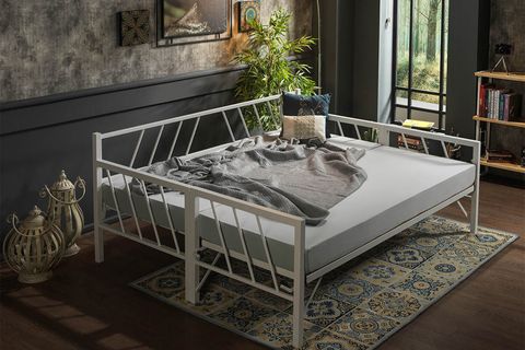 GLORY DAYBED YAVRULU METAL KARYOLA, BEYAZ, 90X200