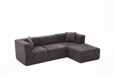 RAKS SERİSİ MODULER FULL SÜNGER KÖŞE KOLTUK, SAĞ VE SOL, ANTRASİT