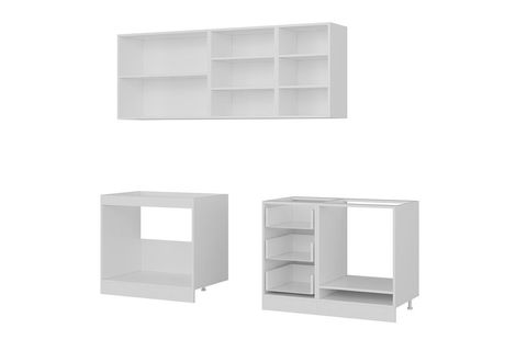 MİNAR 255 CM MUTFAK DOLABI BEYAZ ANTRASİT 255 A14