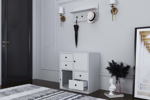 BERA PORTMANTO, 2 KAPAKLI 4 ÇEKMECELİ, PRT-1068-Ç