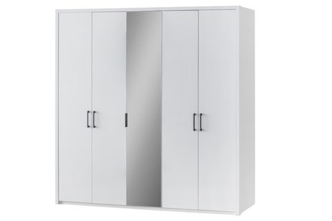 LİFE GARDIROP, BEYAZ, 5 KAPAKLI