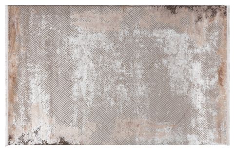 ATLAS HALI FRAPE FP07C KAHVE KREM TURUNCU MODERN SALON HALISI 120X180