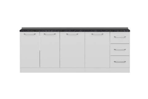 MİNAR 220 CM MUTFAK DOLABI BEYAZ 220-B2-ALT MODÜL