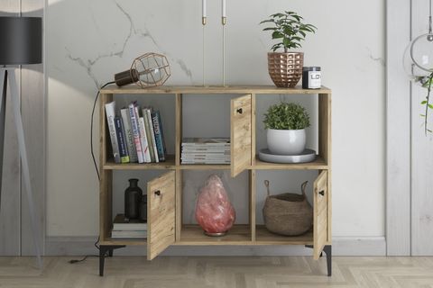 ORBİT ÇOK AMAÇLI DOLAP KONSOL, 90 CM, ATLANTİK ÇAM SİYAH