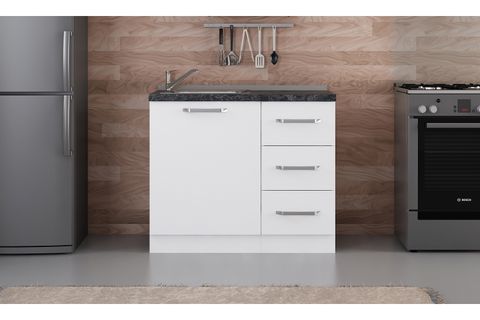 MİNAR 100 CM MUTFAK DOLABI BEYAZ 100-B1-ALT MODÜL
