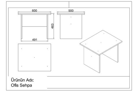 YURUDESİGN VARİO ABCE OFİS BÜRO MASA TAKIMI, ANTRASİT