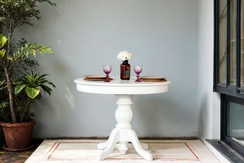 ROMA BEYAZ AHŞAP AÇILIR MASA, TAKIMI 100X100