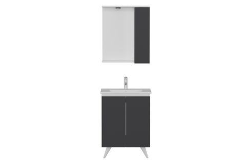 NİKA BANYO DOLABI 65CM AY2K 1K1A ETJ BEYAZ ANTRASİT