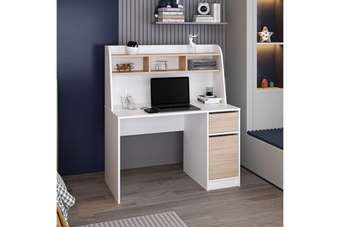 ORİNA ÇALIŞMA MASASI, BEYAZ DERİN SEPET