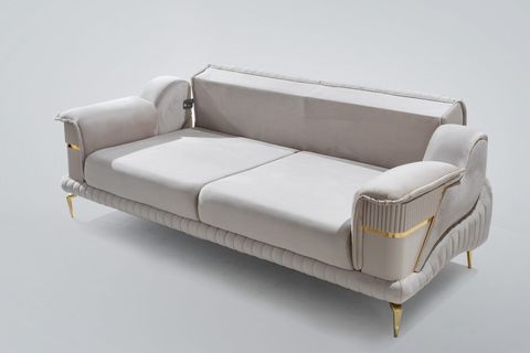 ZARAFET SİYAH KREM KOLTUK TAKIMI