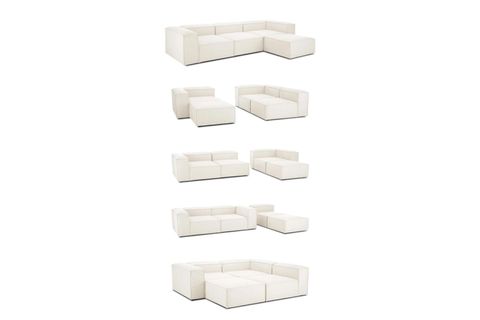 LENA KETEN MODÜLER KÖŞE KOLTUK, KIRIK BEYAZ