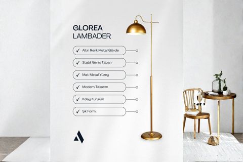 GLOREA METAL LAMBADER, ESKİTME GOLD