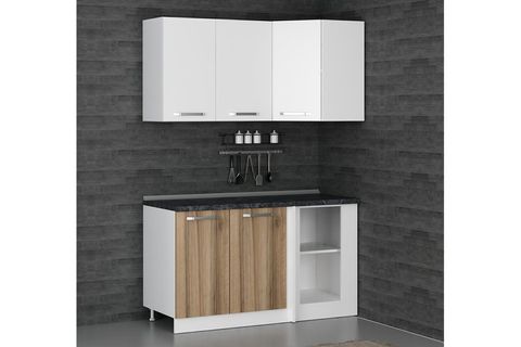 MİNAR 145CM KÖŞE MUTFAK DOLABI BEYAZ DORE K145D1