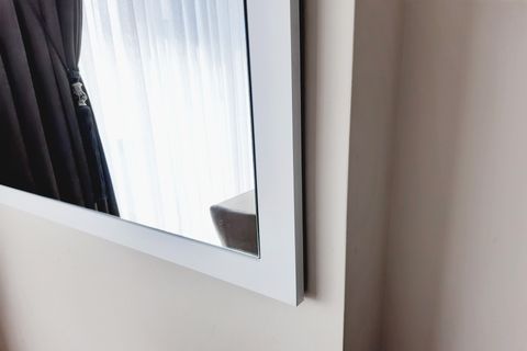 DFN WOOD DİKDÖRTGEN DUVAR AYNASI, BEYAZ, 170X60