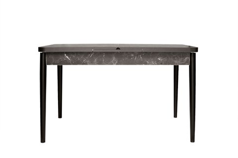 ARTHER MUTFAK MASA TAKIMI, SİYAH MERMER DESENLİ, GRİ, 130X80