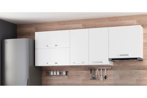 MİNAR 220 CM MUTFAK DOLABI BEYAZ 220-B8-ÜST MODÜL