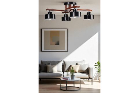 WESTON DÖRTLÜ CEVİZ METAL BAŞLIKLI PLOFONYER AVİZE