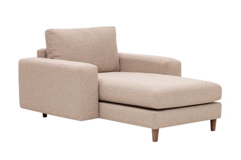 MERLİN DAYBED, KALIN KOL, NATUREL AYAK, RECYCLED KUMAŞ, CAPPUCİNO