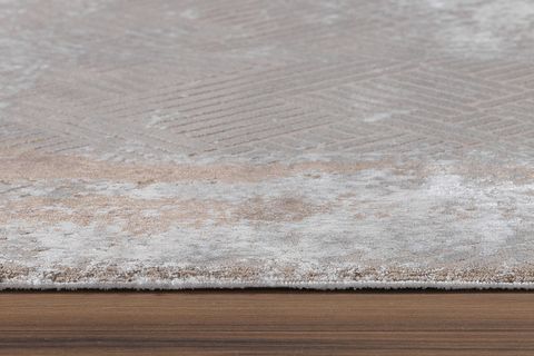 ATLAS HALI FRAPE FP07C KAHVE KREM TURUNCU MODERN SALON HALISI 120X180