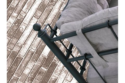 LALAS METAL SOFA SEDİR SİYAH 70X200CM