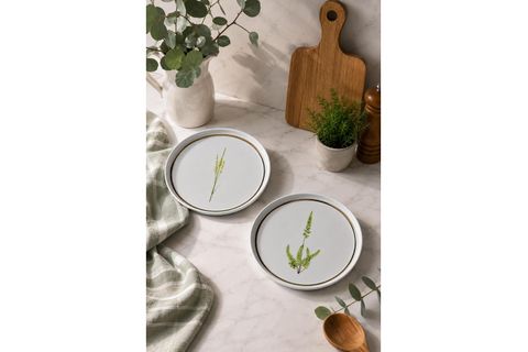 PORLAND BOTANİCAL 21CM 2'Lİ PASTA TAKIMI