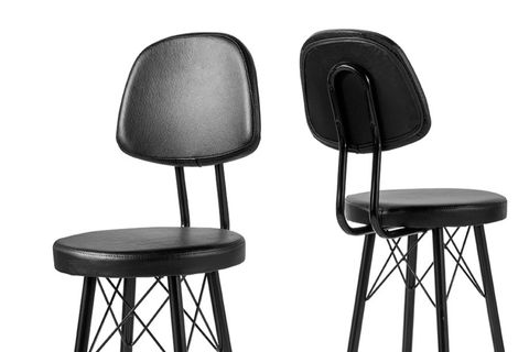 ZEN METAL İKİLİ BAR SANDALYRESİ, SİYAH