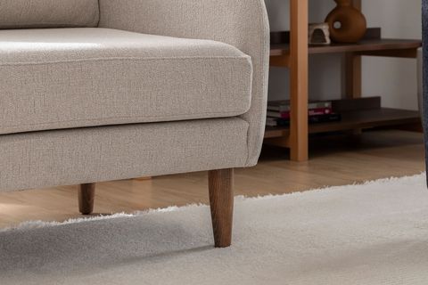 MERLİN KENDİ SETİNİ YARAT, KREM ŞÖNİL, CEVİZ AYAK, SHOWROOMDAN KUMAŞ DEĞİŞİMLİ