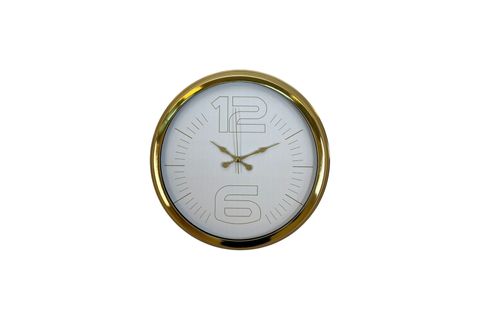 ELEGANT WHİTE GOLD METAL DUVAR SAATİ 40 CM