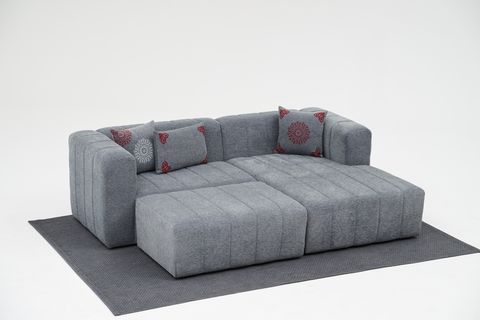 AKA MOYO KARE KIRLENT, KIRMIZI ETNİK DESEN, 50X50